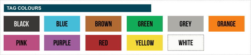 Tag Colours - Cattle - Tags Direct Australia